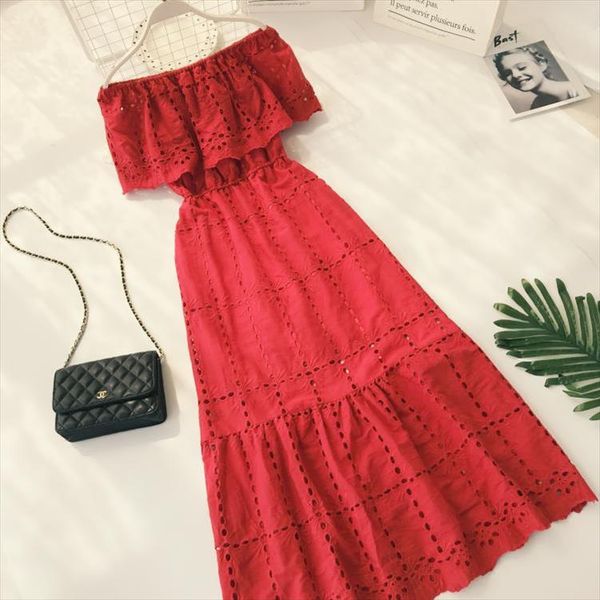 2018 fashion women dresses lotus leaf slash neck retro jacquard hollow elegant long dress female drop shipping, Black;gray
2018 fashion women dresses lotus leaf slash neck retro jacquard hollow elegant long dress female drop shipping, Black;gray
