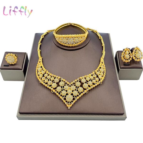 liffly dubai wedding elegant bridal jewelry gold necklace bracelet women earrings ring party fashion jewelry sets, Silver
liffly dubai wedding elegant bridal jewelry gold necklace bracelet women earrings ring party fashion jewelry sets, Silver