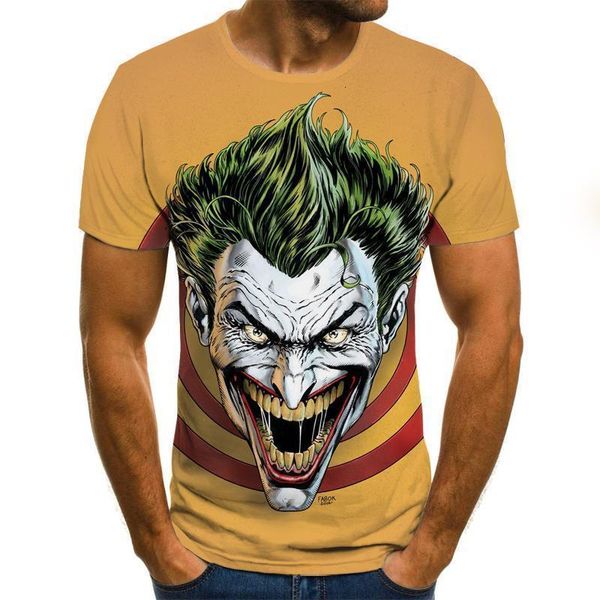 2021 new 3d fun clown men selling t-shirt men 3d printing men's t-shirt summer men's and women's, White;black
2021 new 3d fun clown men selling t-shirt men 3d printing men's t-shirt summer men's and women's, White;black
