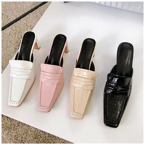slippers bailamos fashion high heel stone pattern brand square toe mule slip on outdoor slides elegant pumps shoes flip flop1, Black
slippers bailamos fashion high heel stone pattern brand square toe mule slip on outdoor slides elegant pumps shoes flip flop1, Black
