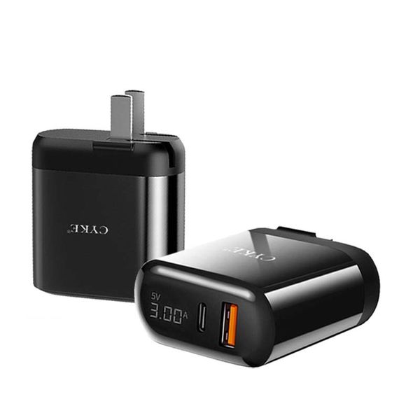 qc3.0 pd3.0 18w fast charging adapter dual output charging adapter with digital display safey charger black color for us eu
qc3.0 pd3.0 18w fast charging adapter dual output charging adapter with digital display safey charger black color for us eu