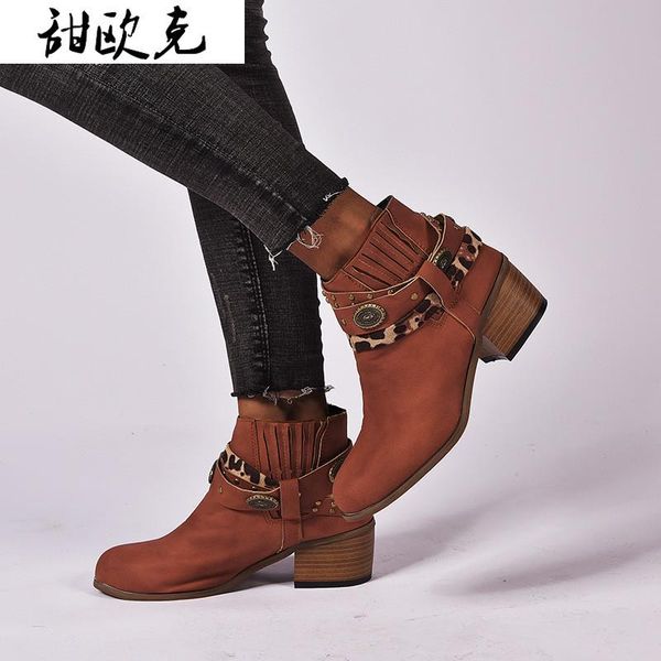 2020 new winter women's boots fashion put-on mid-heel women's boots round toe square heel suede ankle zapatos de mujer, Black
2020 new winter women's boots fashion put-on mid-heel women's boots round toe square heel suede ankle zapatos de mujer, Black