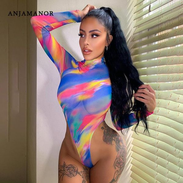 women's jumpsuits & rompers anjamanor tie dye mesh sheer bodysuit clubwear long sleeve bodycon high cut thong body suits for women 2021, Black;white
women's jumpsuits & rompers anjamanor tie dye mesh sheer bodysuit clubwear long sleeve bodycon high cut thong body suits for women 2021, Black;white