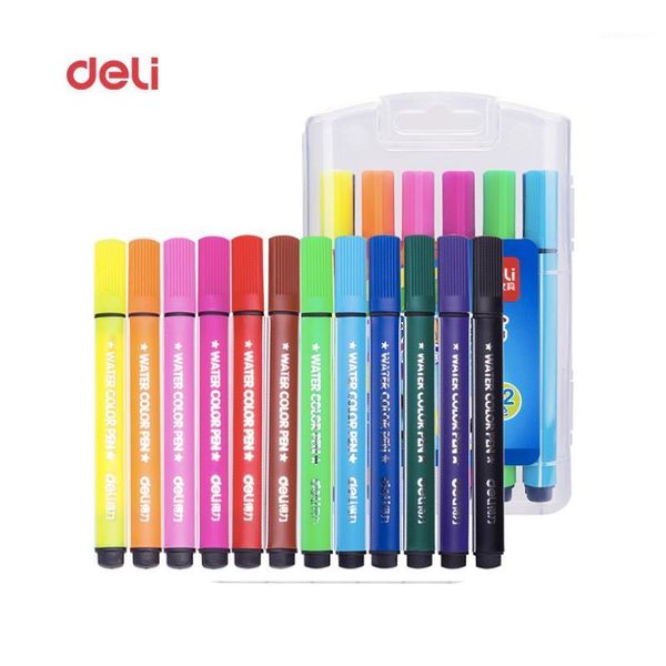 deli 18 colors fabric textile marker watercolor sketch pen set for artist t-shirt painting liner school stationery supplies1
deli 18 colors fabric textile marker watercolor sketch pen set for artist t-shirt painting liner school stationery supplies1