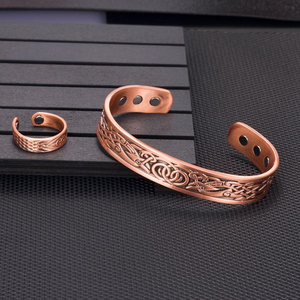 vinterly magnetic copper bracelet ring health energy jewelry sets for women men vintage adjustable cuff ring bracelets bangles 201222, Slivery;crystal
vinterly magnetic copper bracelet ring health energy jewelry sets for women men vintage adjustable cuff ring bracelets bangles 201222, Slivery;crystal