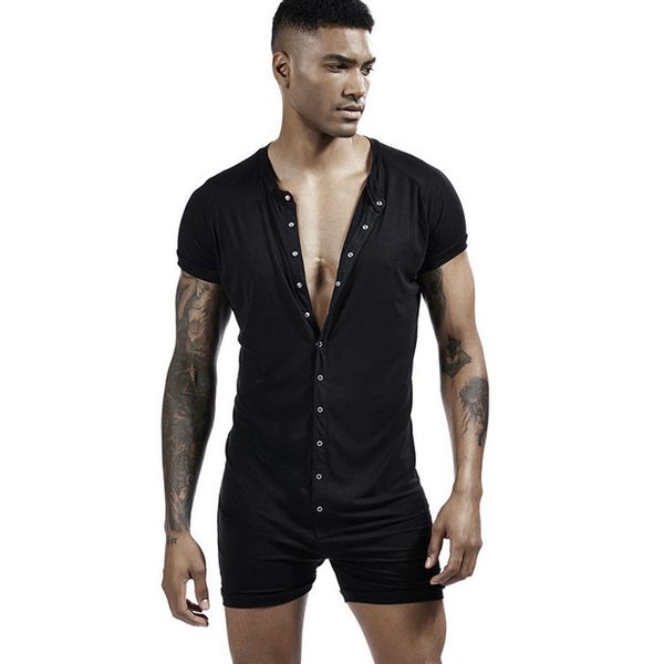 men's home one-piece vest casual jumpsuit short sleeve overalls mens robe men bathrobe mens sleepwear mens pyjama for men, Black;brown
men's home one-piece vest casual jumpsuit short sleeve overalls mens robe men bathrobe mens sleepwear mens pyjama for men, Black;brown