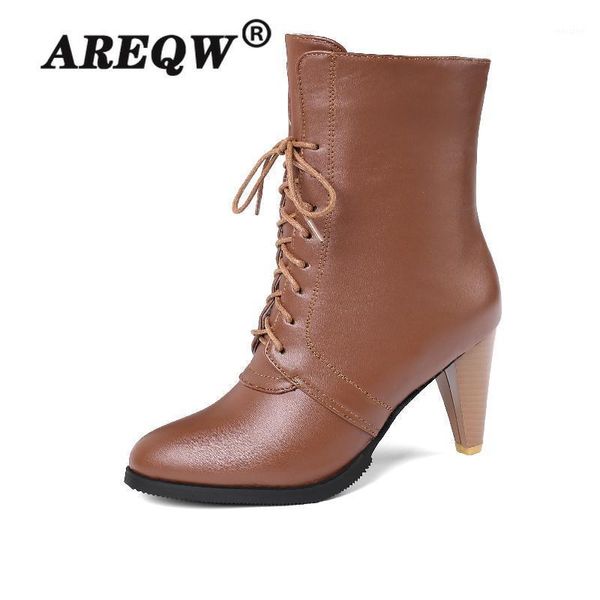 boots women's shoes autumn lace up with side zippers leather high heel chunky short boot for female1, Black
boots women's shoes autumn lace up with side zippers leather high heel chunky short boot for female1, Black