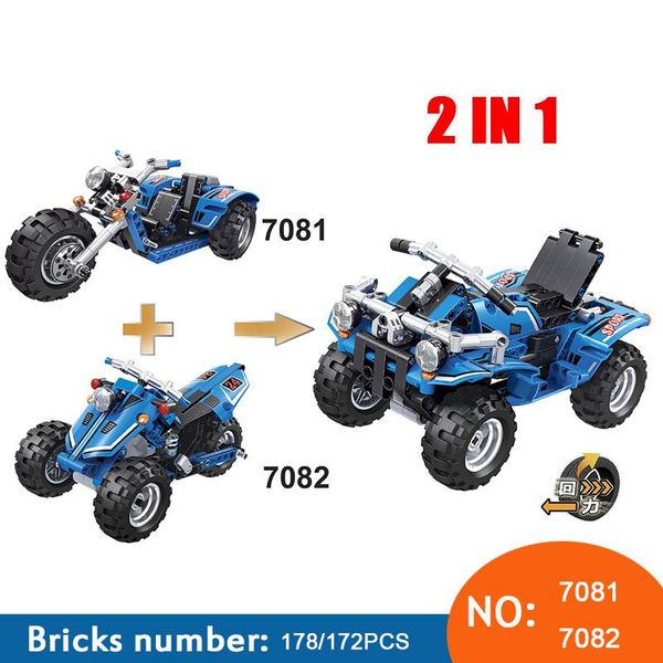 7081/7082 technic 2 in 1 deformation three wheeled motorcycle pull back building blocks sets for kids model toys for children sqcnos
7081/7082 technic 2 in 1 deformation three wheeled motorcycle pull back building blocks sets for kids model toys for children sqcnos