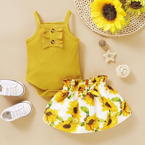 clothing sets summer born infant baby girls outfits 2pcs set fashion casual solid color sling jumpsuit + floral print skirt set1, White
clothing sets summer born infant baby girls outfits 2pcs set fashion casual solid color sling jumpsuit + floral print skirt set1, White
