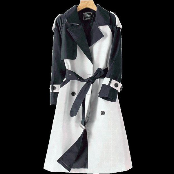 fat mm 4xl women's contrast color korean autumn women's mid-length windbreaker jacket, Tan;black
fat mm 4xl women's contrast color korean autumn women's mid-length windbreaker jacket, Tan;black