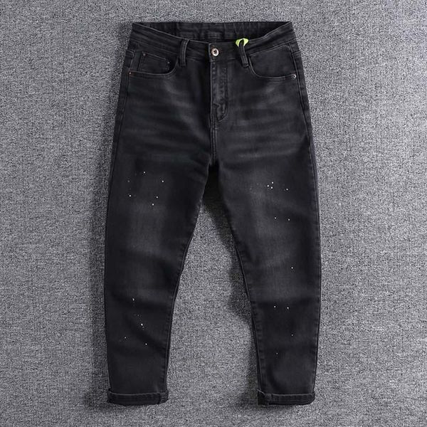 2020 new arrival slim fit nine point jeans men's individual lacquered trouser stretch thin versatile pants for promotion 03891, Blue
2020 new arrival slim fit nine point jeans men's individual lacquered trouser stretch thin versatile pants for promotion 03891, Blue