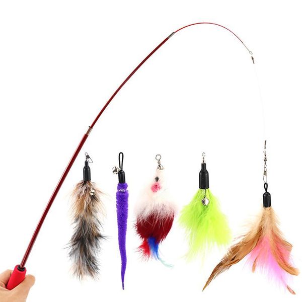 5pcs cute cat toy interactive kitten scratching teaser wand mouse feather cat scratcher toys wands with replacem qyllau
5pcs cute cat toy interactive kitten scratching teaser wand mouse feather cat scratcher toys wands with replacem qyllau