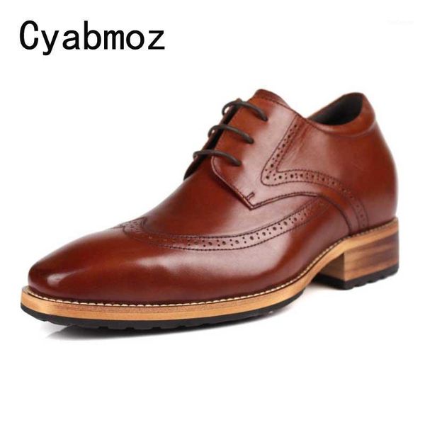 dress shoes vintage british height increasing 7cm men formal genuine leather square toe men's carved wing tip brogue oxfords1, Black
dress shoes vintage british height increasing 7cm men formal genuine leather square toe men's carved wing tip brogue oxfords1, Black