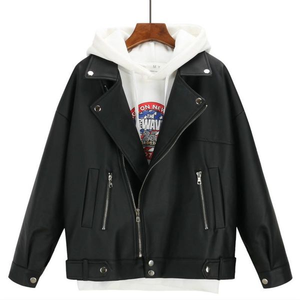 women's leather & faux 2021 women autumn jacket oversized motorbike jackets female pu black zipper coat outwear
women's leather & faux 2021 women autumn jacket oversized motorbike jackets female pu black zipper coat outwear