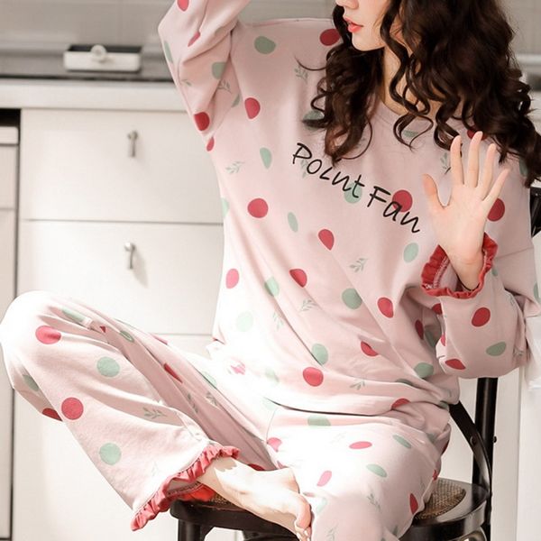 2pieces/lot 2021 new women spring winter cotton print pajamas set female homewear long sleeve sleepwear plus size home clothes night suit ew, Black;red
2pieces/lot 2021 new women spring winter cotton print pajamas set female homewear long sleeve sleepwear plus size home clothes night suit ew, Black;red