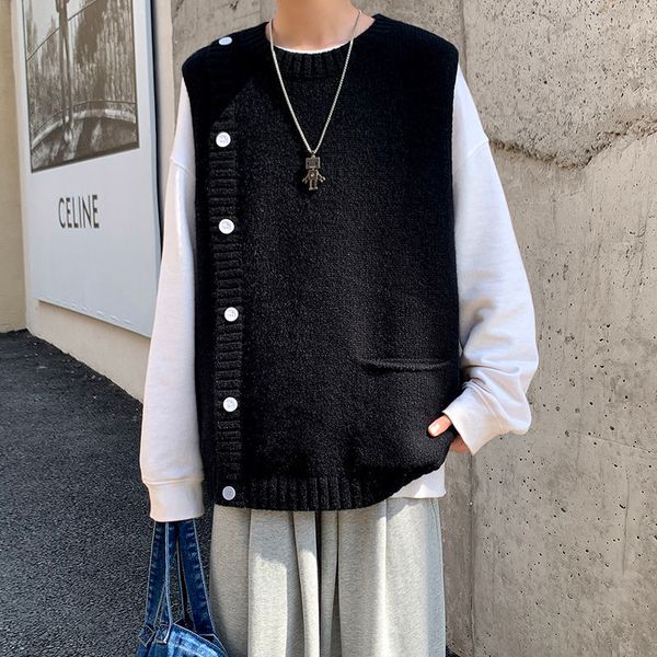 men's sweater 2021 autumn new winter pure colour high collar sleeveless waistcoat vest male clothing vyub, White;black
men's sweater 2021 autumn new winter pure colour high collar sleeveless waistcoat vest male clothing vyub, White;black