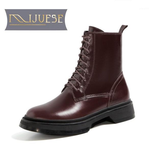 mljuese 2021 women ankle boots cow leather winter short plush round toe zipper med heels female boots size 401, Black
mljuese 2021 women ankle boots cow leather winter short plush round toe zipper med heels female boots size 401, Black