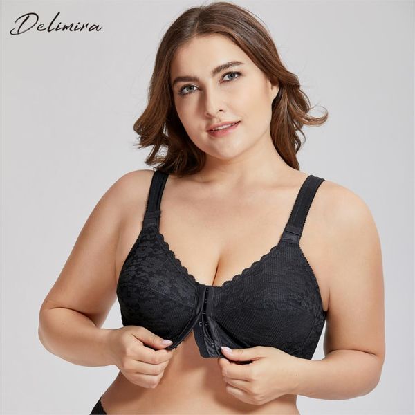 delimira women's full coverage posture corrector front closure wireless back support lace plus size bra y19070201, Red;black
delimira women's full coverage posture corrector front closure wireless back support lace plus size bra y19070201, Red;black