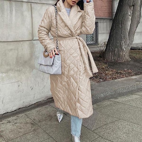 winter women long straight trench coat rhombus pattern casual belt women jackets pockets collar stylish outerwear j55, Black
winter women long straight trench coat rhombus pattern casual belt women jackets pockets collar stylish outerwear j55, Black
