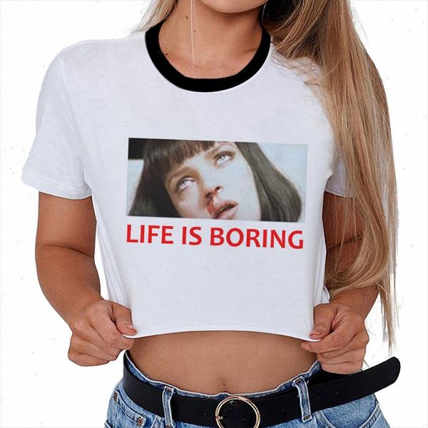 czccwd summer 2021 t shirt women harajuku fashion print pattern pulp life is boring aesthetic funny crop t shirt, White
czccwd summer 2021 t shirt women harajuku fashion print pattern pulp life is boring aesthetic funny crop t shirt, White