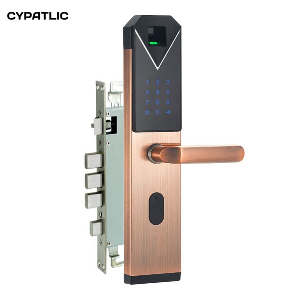 CYPATLIC JCF3325B Copper Color Wooden Door Cerradura Puerta Intelligent Keyless Fingerprint Door Lock With Numeric Keypad
CYPATLIC JCF3325B Copper Color Wooden Door Cerradura Puerta Intelligent Keyless Fingerprint Door Lock With Numeric Keypad
