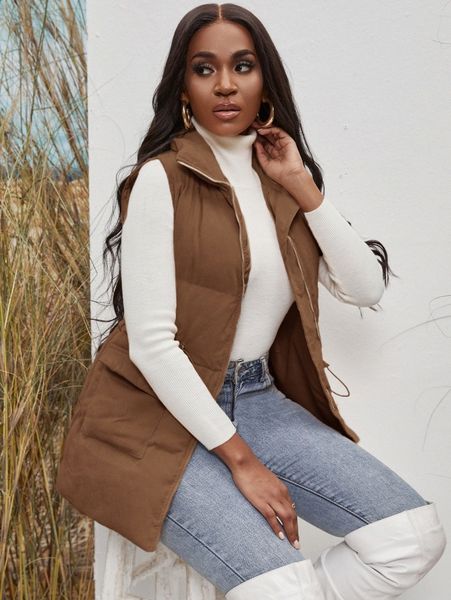 sxy drawstring waist padded puffer winter coat u6i0#, Black 
sxy drawstring waist padded puffer winter coat u6i0#, Black