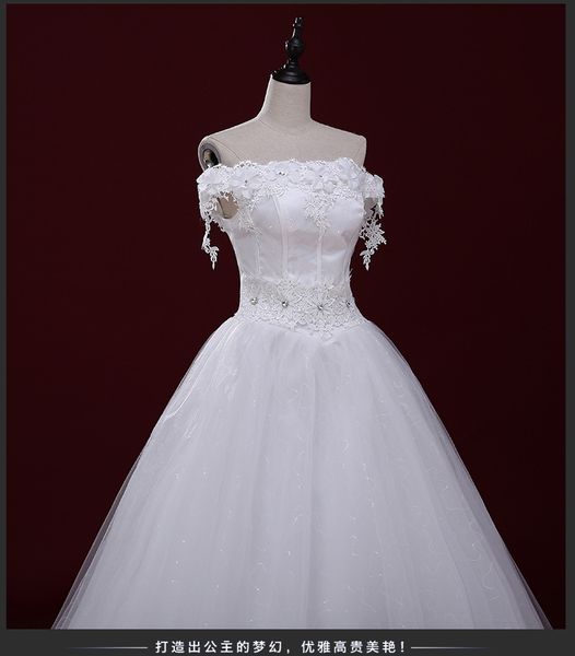 wedding dresses strapless lace appliques lace up ball gown beading off the shoulder 2022 formal gowns robes de mariee, White
wedding dresses strapless lace appliques lace up ball gown beading off the shoulder 2022 formal gowns robes de mariee, White
