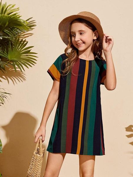 girls striped colorblock keyhole back dress she, Red;yellow
girls striped colorblock keyhole back dress she, Red;yellow