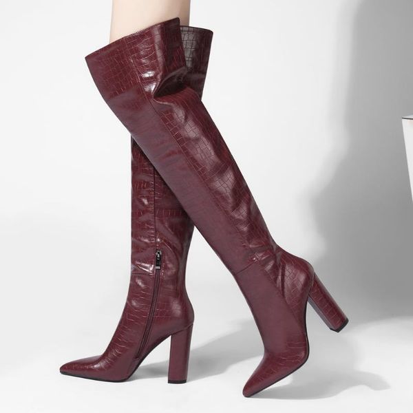 2020 large sizes 43 high heels fashion design women winter shoes female over the knee boots, Black
2020 large sizes 43 high heels fashion design women winter shoes female over the knee boots, Black