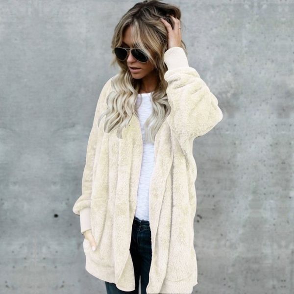 2019 winter warm wool blend long fur loose coat with pockets manteau femme women casual solid outwear ez*x1020, Black
2019 winter warm wool blend long fur loose coat with pockets manteau femme women casual solid outwear ez*x1020, Black