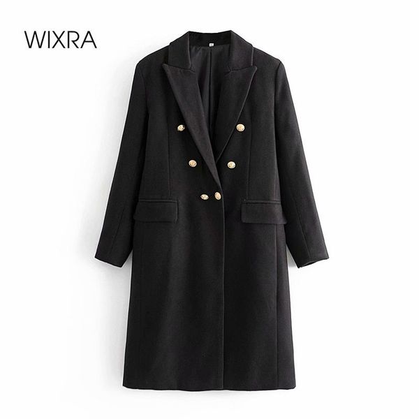 wixra womens new fashion solid buttons overcoat ol style double breasted turn down collar female long outerwear autumn winter lj201128, Black
wixra womens new fashion solid buttons overcoat ol style double breasted turn down collar female long outerwear autumn winter lj201128, Black