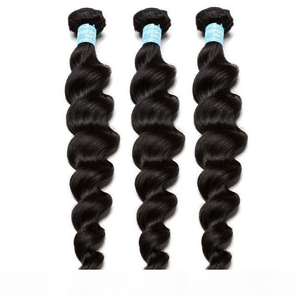 loose wave brazilian virgin hair weave bundles honey queen hair products human hair extensions natural color, Black 
loose wave brazilian virgin hair weave bundles honey queen hair products human hair extensions natural color, Black