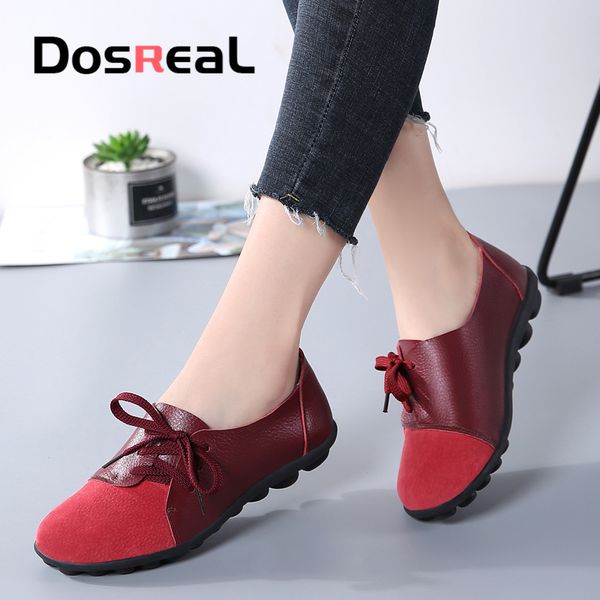dosreal women fashion lace up loafers outdoor walking female ballet flats cow leather driving shoes, Red;white
dosreal women fashion lace up loafers outdoor walking female ballet flats cow leather driving shoes, Red;white