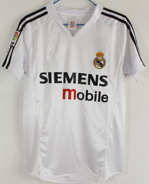 2004/2005 retro real madrid home zidane #5 short sleeves mens soccer jerseys beckham ronaldo#9 carlos raul football shirt, Black;yellow
2004/2005 retro real madrid home zidane #5 short sleeves mens soccer jerseys beckham ronaldo#9 carlos raul football shirt, Black;yellow