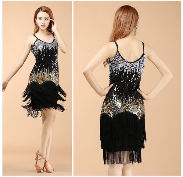 women o collar sleeveless beads sequin fringe latin dance dress competition outfits swing tango ballroom jazz party costume, Black;red
women o collar sleeveless beads sequin fringe latin dance dress competition outfits swing tango ballroom jazz party costume, Black;red