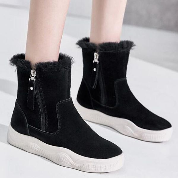 boots women shoes winter snow warm flat platform genuine leather women's internal increase ankle female kl706, Black
boots women shoes winter snow warm flat platform genuine leather women's internal increase ankle female kl706, Black
