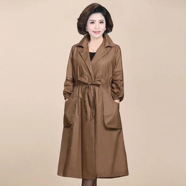 women's trench coats 2021 autumn women coat vintage long slim with belt female windbreaker elegant outerwear plus size 5xl p658, Tan;black
women's trench coats 2021 autumn women coat vintage long slim with belt female windbreaker elegant outerwear plus size 5xl p658, Tan;black