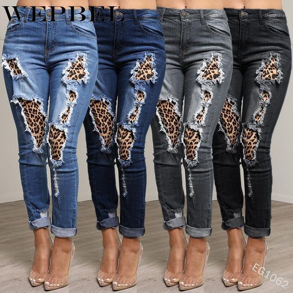 wepbel women ladies fashion ripped hole jeans leopard patchwork jeans casual long denim pants1, Blue
wepbel women ladies fashion ripped hole jeans leopard patchwork jeans casual long denim pants1, Blue