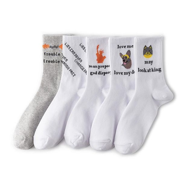 men's socks sports white cotton medium long street personality moisture wicking running neutral, Black
men's socks sports white cotton medium long street personality moisture wicking running neutral, Black