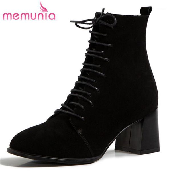 memunia 2021 new arrive thick heel ankle boots women shoes suede leather cross tied zip autumn winter dress office shoes woman1, Black
memunia 2021 new arrive thick heel ankle boots women shoes suede leather cross tied zip autumn winter dress office shoes woman1, Black