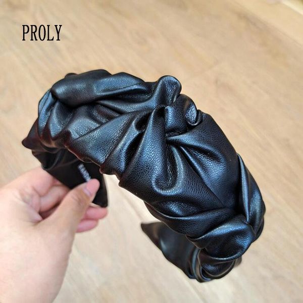 hair accessories proly fashion women wide side pleated artificial leather headband casual solid hairband headwear
hair accessories proly fashion women wide side pleated artificial leather headband casual solid hairband headwear