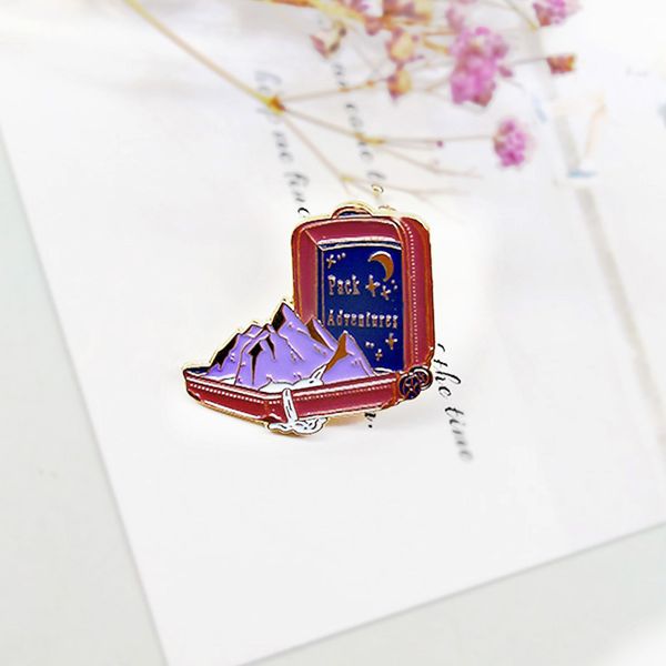 outdoor travelling bag suitcase brooch enamel pin pact adventures mountains oceans backpack badges jewelry gift for friends, Blue
outdoor travelling bag suitcase brooch enamel pin pact adventures mountains oceans backpack badges jewelry gift for friends, Blue