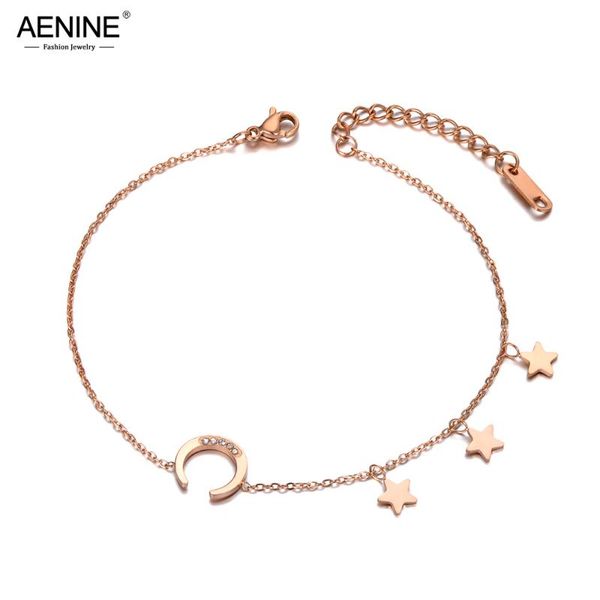 charm bracelets aenine office style stainless steel rhinestone moon & star for women girls chain summer beach bracelet ab20010, Golden;silver
charm bracelets aenine office style stainless steel rhinestone moon & star for women girls chain summer beach bracelet ab20010, Golden;silver