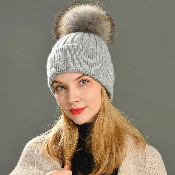 2020 winter real fur beanies female patchwork warm knitted hats natural raccoon fur wool hat fashion women pompon cap hat, Blue;gray
2020 winter real fur beanies female patchwork warm knitted hats natural raccoon fur wool hat fashion women pompon cap hat, Blue;gray