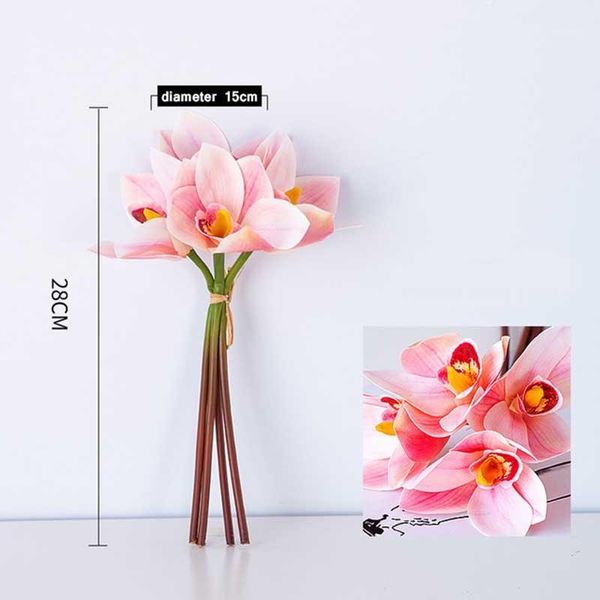 4pcs silk artificial flowers cymbidium faberi orchid bouquet for home vase deskdecoration pgraphy props wedding decor1
4pcs silk artificial flowers cymbidium faberi orchid bouquet for home vase deskdecoration pgraphy props wedding decor1