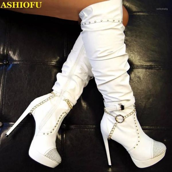 ashiofu handmade ladies high heel platform boots spikes-toe wedding party prom knee boots club evening fashion shoes1, Black
ashiofu handmade ladies high heel platform boots spikes-toe wedding party prom knee boots club evening fashion shoes1, Black