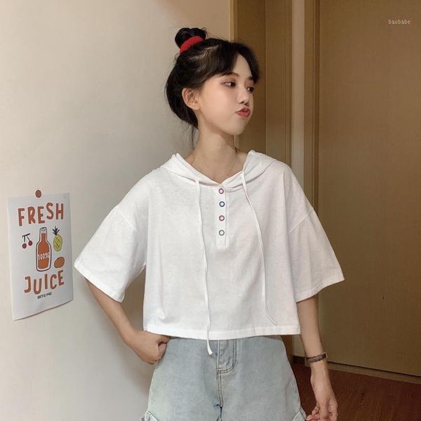 black white 2020 summer female hooded fleece short sleeve buttons short design cotton t-shirt women sweatshirts tees1
black white 2020 summer female hooded fleece short sleeve buttons short design cotton t-shirt women sweatshirts tees1
