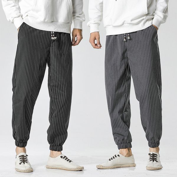 autumn and winter 2020 new chinese style cotton hemp stripe men's casual pants large fashion linen leggings, Black
autumn and winter 2020 new chinese style cotton hemp stripe men's casual pants large fashion linen leggings, Black
