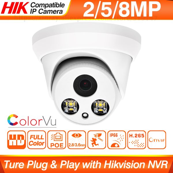 cameras hikvision compatible colorvu 8mp dome poe ip camera turret home security cctv ultra 5mp hd h.265 plug&play ipc
cameras hikvision compatible colorvu 8mp dome poe ip camera turret home security cctv ultra 5mp hd h.265 plug&play ipc
