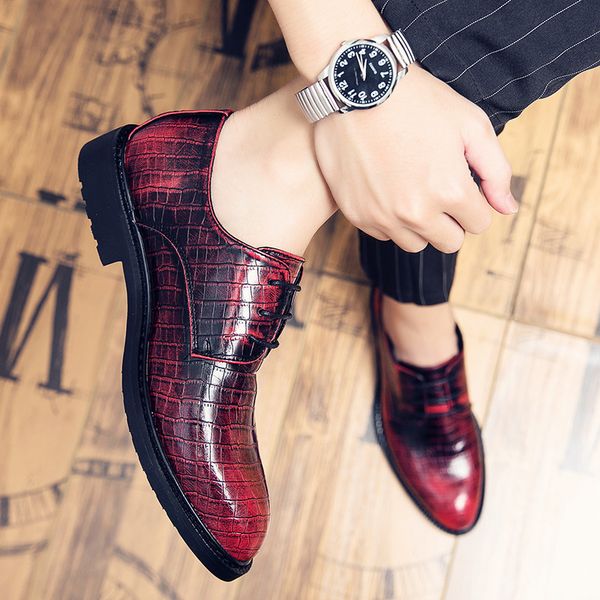 2020 of the new cross-border fall 2020) new mens leather shoes business formal wear shoes korean trendy british-style groom wedding shoes ti, Black 
2020 of the new cross-border fall 2020) new mens leather shoes business formal wear shoes korean trendy british-style groom wedding shoes ti, Black